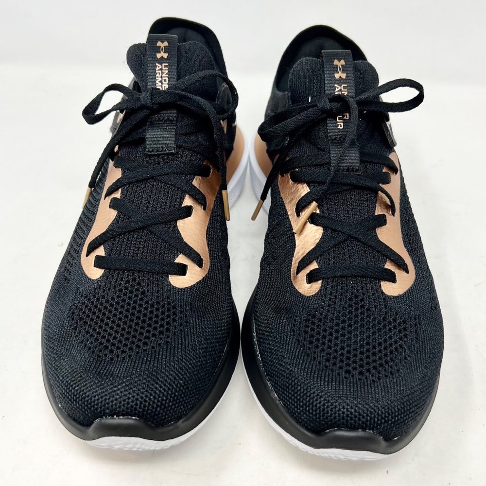 Under Armor Womens Flow Synchronicity Black Rose Gold Metallic Size 10.5 US NWOB